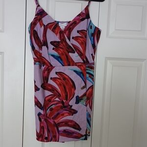 House of Harlow 1960 Red and Blue Abstract Mini Dress